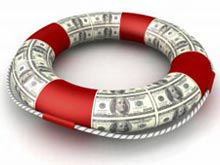 Life preserver and cash